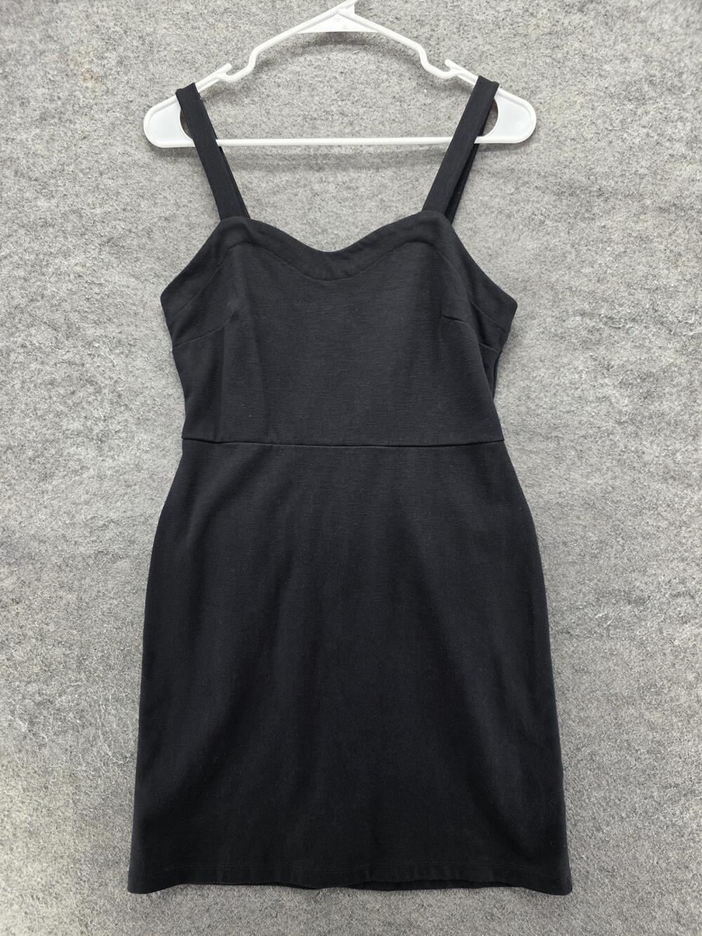 Old Navy Dress Womens S Black Sheath Knee Length Sweetheart Strappy Zip